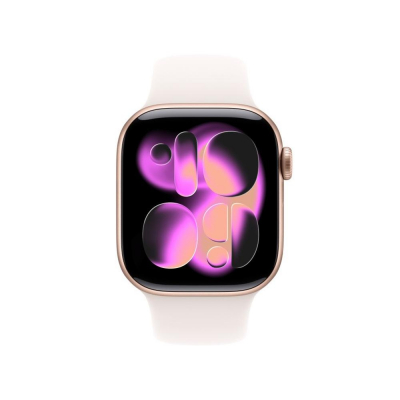 Apple watch s11 gps 42mm rose gold aluminium case light blush sport band - s - m