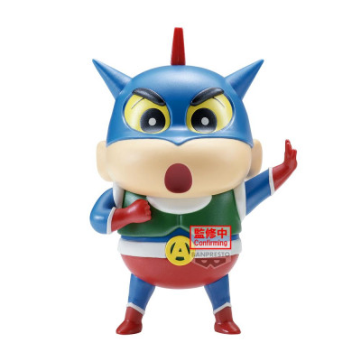 Figura banpresto crayon shinchan cosplay shinchan action kamen (ultra heroe) special color ver. 12cm