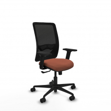 Piqueras y Crespo Zulema sincro malla negra bali marr?n brazos 2D base nailon ruedas 65mm nailon