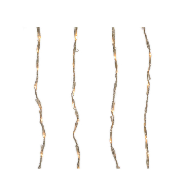 Cortina de leds para balcon exterior blanco calido 2x1m 220 leds