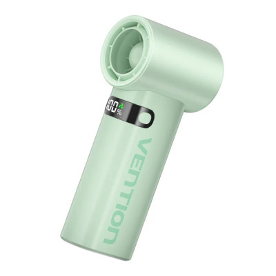 Vention PBE Ventilador de Mano - Velocidad Maxima 17000RPM - Nivel Regulable de 1 a 100 - Bateria de 3000mAh - Pantalla LED - Conexion USB-C - Ligero y Compacto - Color Verde