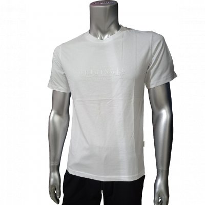 Camiseta JACK & JONES JORCATSKILLS MINIMAL TEE CEW NECK LN 12290315 Blanco Blanco