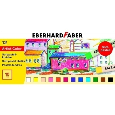 Staedtler 2430 Pack de 12 Tizas Pastel Suave - Exelentes para Mezclar Colores - Resistencia a la Luminosidad - Colores Surtidos