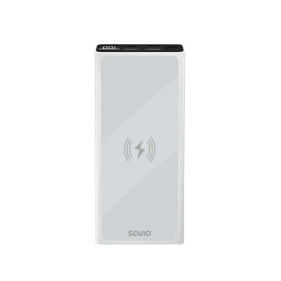 power bank BA-06 10000 mAh adowanie indukcyjne Polímero de litio Blanco