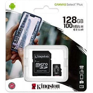 Tarjeta de memoria KINGSTON microSD 128GB ADAPTADOR