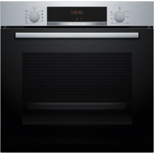 Horno Bosch HBA514ES3, multifunción, 7 funciones, clase A+, 71 litros, display, cristal negro e inox