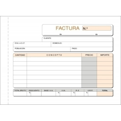 TALONARIO FACTURAS 8º APDO DUPLI LOAN