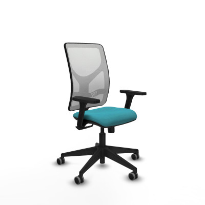 Motilla sincro malla blanca bali turquesa brazos 3D base piramidal ruedas 65mm engomadas