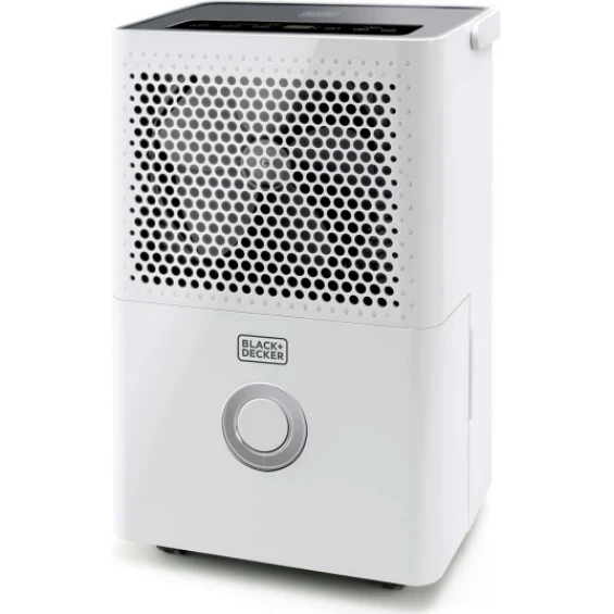 Deshumidificador Black & Decker BXDH12E, 12 litros/día, depósito 1,8 litros, 42 dB, secado de ropa, para 25 m², blanco