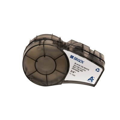 Brady M21-750-499 Cinta de Etiquetas Original de Nylon - Texto Negro sobre Fondo Blanco - Ancho 19,05mm x 4,88m
