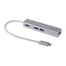 Adaptador Equip Usb-c A Usb-a/rj45 Plata