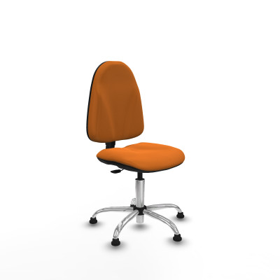 Algarra CP similpiel naranja base cromada topes