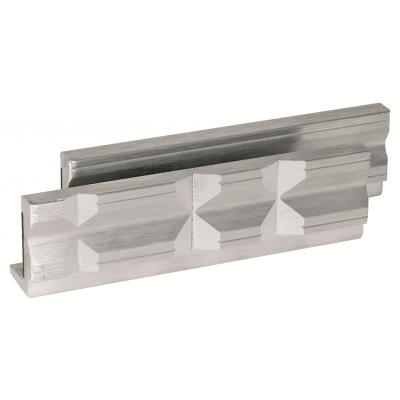 Mordazas de tornillo de banco con banda magnética, aluminio con prismas, gris - Serie 546 KUKKO 546-125