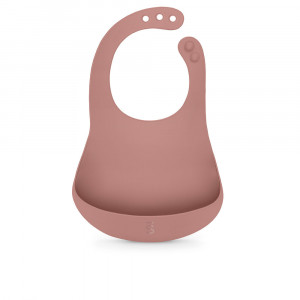 SELECTION babero de silicona +4m #Rosa 1 u