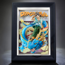 Son goku and dragon cuadro 3d 275 cm dragon ball tamashii art