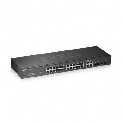 Switch 28 puertos zyxel smart managed serie gs 24 puertos gigabit ethernet + 4 puertos sfp