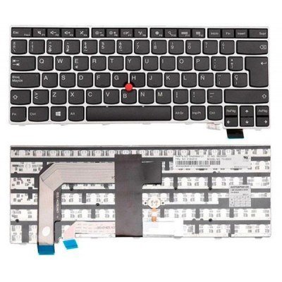 Teclado compatible para portátil LENOVO T460S gris + Pointstick Retroiluminado con marco