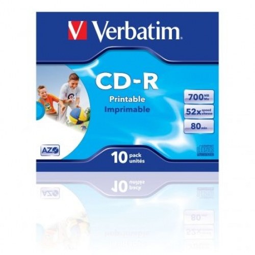 CD-R Verbatim AZO Imprimible 52X/ CajA10uds