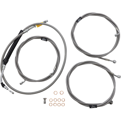 Kit líneas de freno/cables de manillar trenzados inoxidable estándar LA CHOPPERS LA-8056KT-13