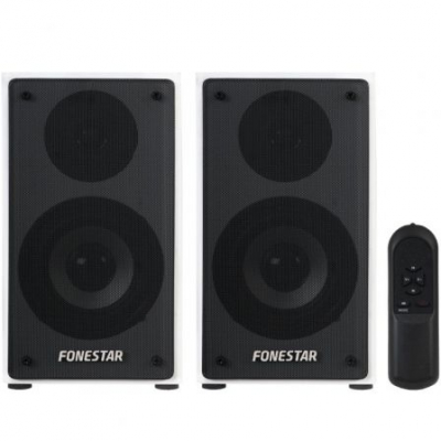 ALTAVOCES ACTIVOS 2.0 FONESTAR CLASS-220B BLANCOS - 2*RMS/45W - 60-20000HZ - ENTRADAS 2*LÍNEA AUX/2*RCA - RECEPTOR BT 5.0 - MANDO A DISTANCIA