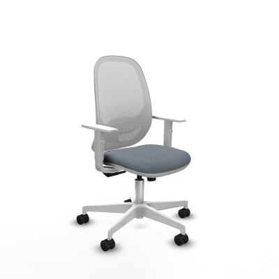 Cilanco blanca sincro malla blanca bali gris brazos blancos base blanca ruedas 65mm nailon