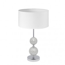Sobremesa Salaria 1xe27 Cromo Pantalla Blanca 35d