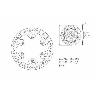 Disco de freno Brembo 68B40790 68B40790