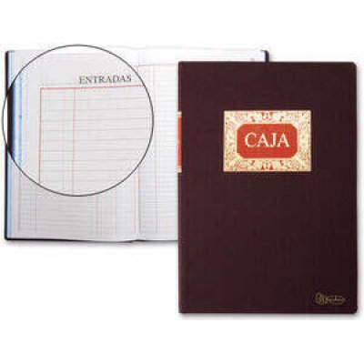 Miquel Rius Libro de Caja M.D con Entradas y Salidas - Tamaño Folio Natural - 100 Hojas - Forrado en Tela - Detalles en Stamping - Corte de Color Azul