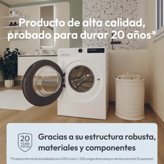 Lavadora Candy BR 410B8-S, 10 kg, 1400 rpm, WiFi + Bluetooth, clase A, blanco - imagen 6