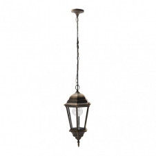 Colgante Ext.aluminio Regulus 1xe27 Neg/oro Ip44 Regx23x23 Cm