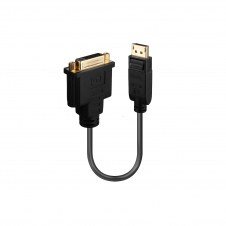 Lindy 41004 adaptador de cable de v?deo 0,15 m DisplayPort DVI-D Negro