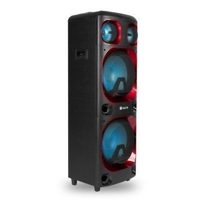 NGS Wild Ska 2 Altavoz Inalambrico Bluetooth 800W - Doble Subwoofer 12 - TWS - USB - MicroSD - Aux In - Luces LED - Color Negro