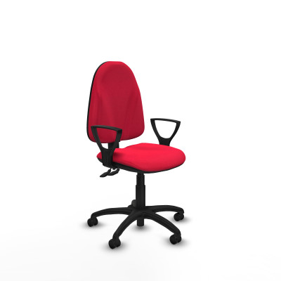 Algarra CPDM bali rojo brazos fijos base poliamida ruedas autofrenantes 50mm