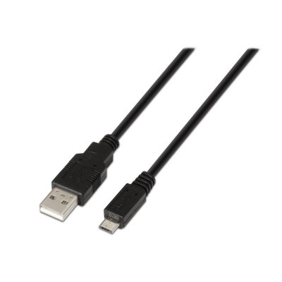 Cable USB 2.0 Aisens A101-0029/ USB Macho - MicroUSB Macho/ 3m/ Negro