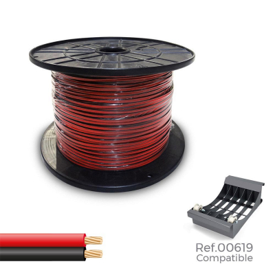 Cable paralelo 48v 2 x 0,75 mm² rojo/negro 1000 m (bobina grande)