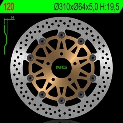 Disco de freno NG 120 Ø310 x Ø64 x 5 120