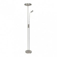 Pie De Salon Antares 20w+7w 4000k C/lector Niquel 183x25x25 Cm Tactil c/reg.Intensidad Y Memoria