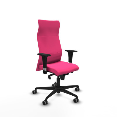 Albacete XL sincro similpiel rosa brazos 1D base nailon ruedas 65mm engomadas