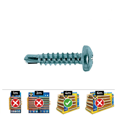 Caja 250 unid. punta broca alomada (rosca chapa) philips din/ref 7504n ø5,5x25mm zincado celo