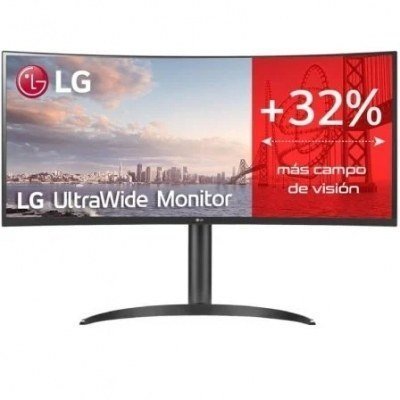 Monitor Profesional Ultrapanorámico Curvo LG 34WQ75C-B 34/ WQHD/ Multimedia/ Negro