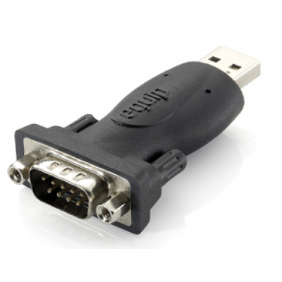 133382 cambiador de género para cable USB A RS-232 Negro