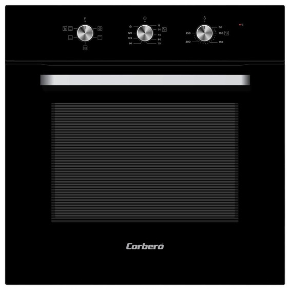 Horno convencional Corberó CCHM606N, 70 litros, 4 programas, hidrólisis, clase A, cristal negro
