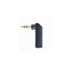Gembird A-3.5M-3.5FL cambiador de género para cable 3.5mm 3,5mm Negro