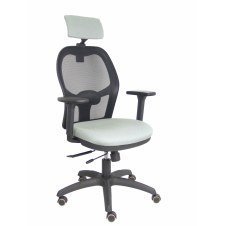 Piqueras y Crespo Silla Jorquera traslack malla negra asiento bali gris claro brazos 3D cabecero regulable