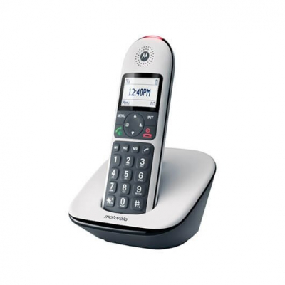 Telefono inalambrico dect digital motorola cd5001 blanco - pantalla retroiluminada - teclas grandes