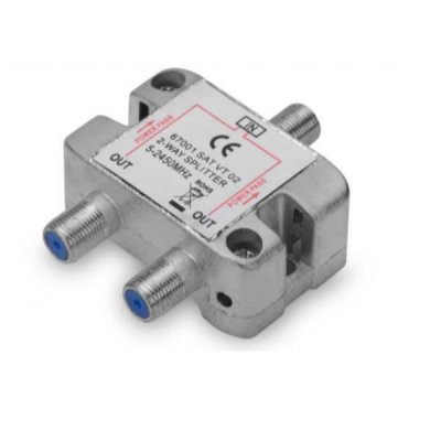 SPLITTER SAT CONECTOR F DE 2 V AS