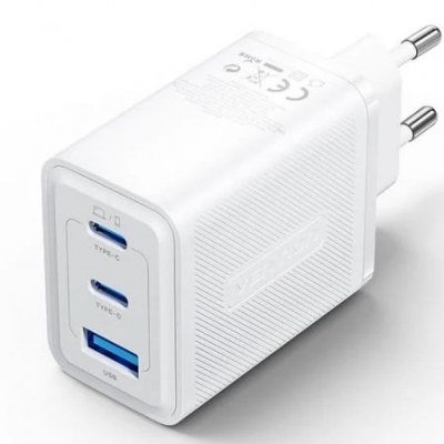 Cargador de Pared GaN Vention FERW0-EU/ 2xUSB Tipo-C/ 1xUSB/ 65W