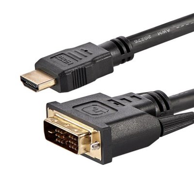 Cable Adaptador Conversor HDMI a DVI-D de 1,8m - Macho a Macho - Convertidor de Vídeo - Negro