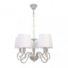 Lampara Amsterdam 5xe14 Blanco/oro Regx45x45 Cm