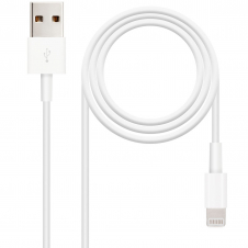 Cable nanocable usb 2.0 a iphone lightning - usb macho macho blanco 2m